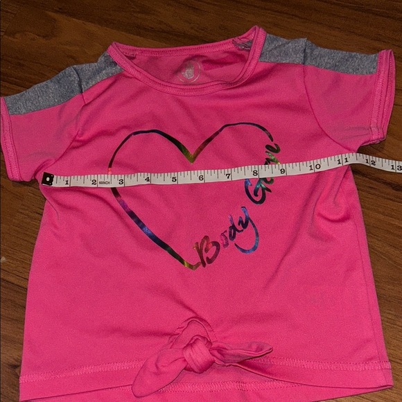 Body Glove Pink and Gray Kids T-Shirt with Heart Graphic - Picture 3 of 5